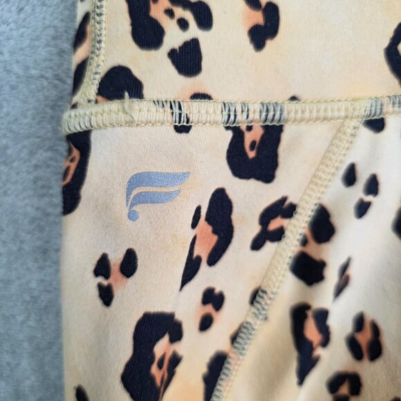 Womens Fabletics Power Hold Brown Animal Print Leggings Ankle Polyester Size L - Picture 6 of 10